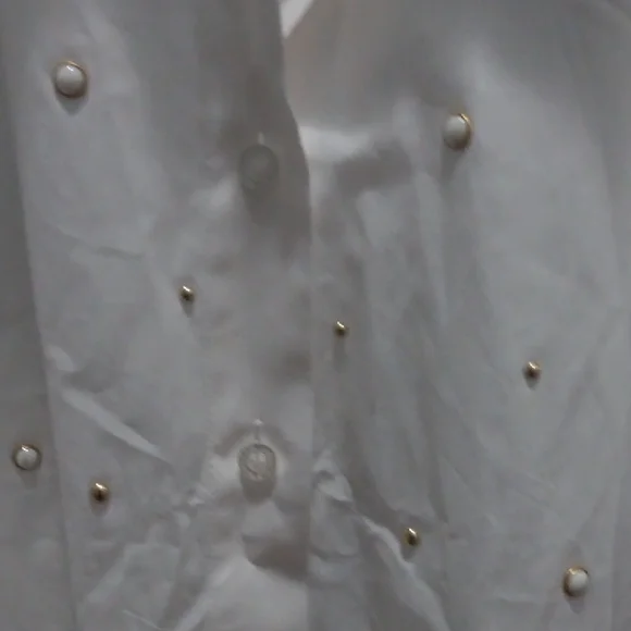 Karl Lagerfeld White Shirt with Stud Accents - Picture 4 of 7